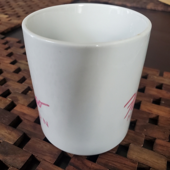 Hilton Flamingo Reno White Pink Mug Vintage Retro Style - Picture 5 of 8